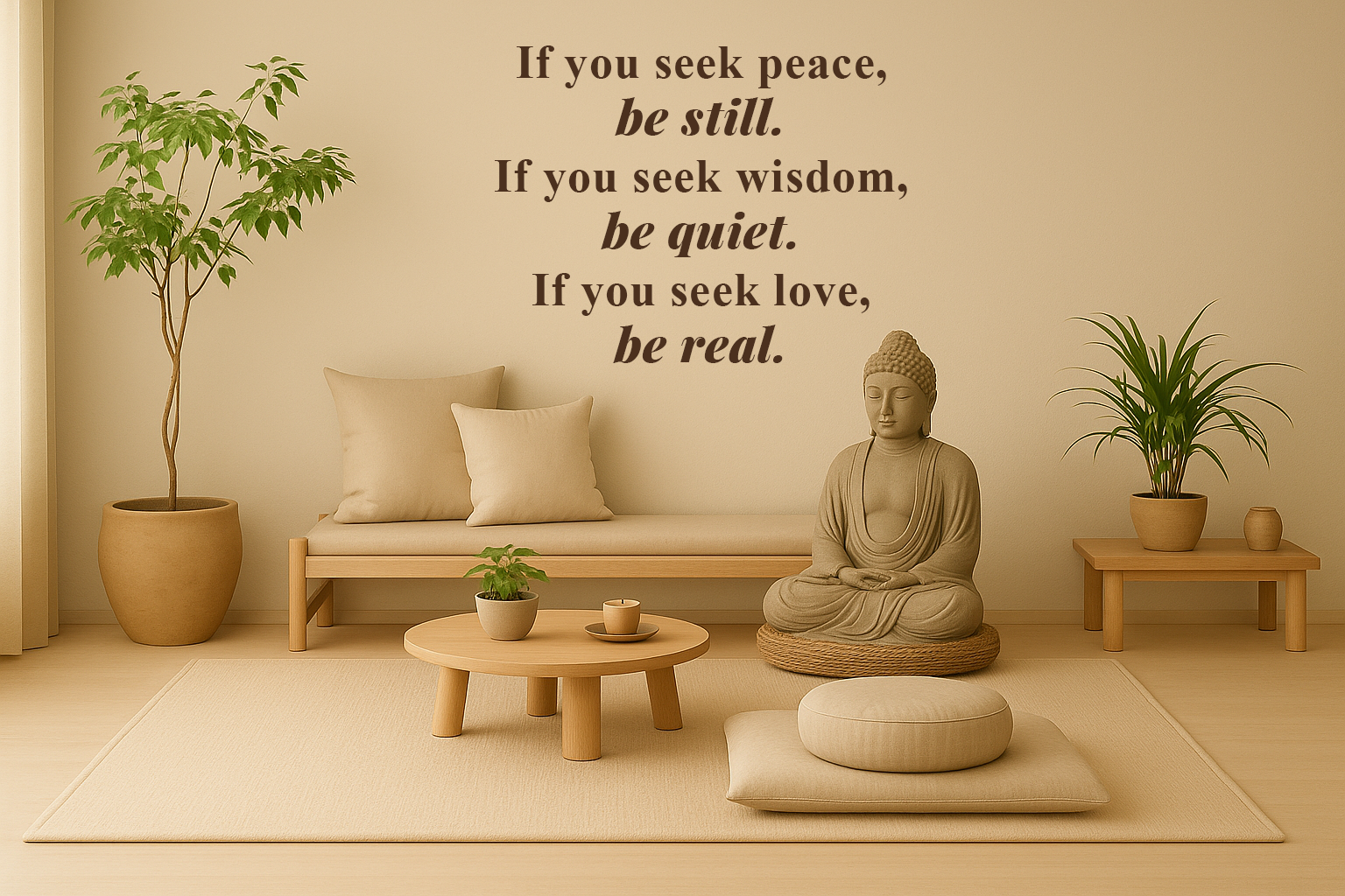 If you seek peace, wisdom, love // Wall Decor
