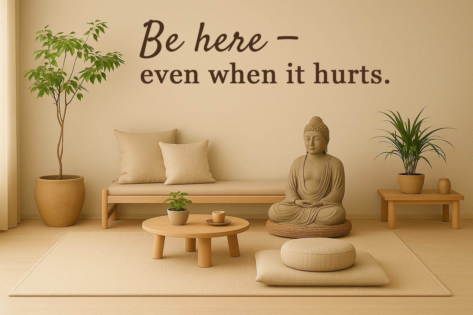 Be here, even when it hurts // Wall Decor