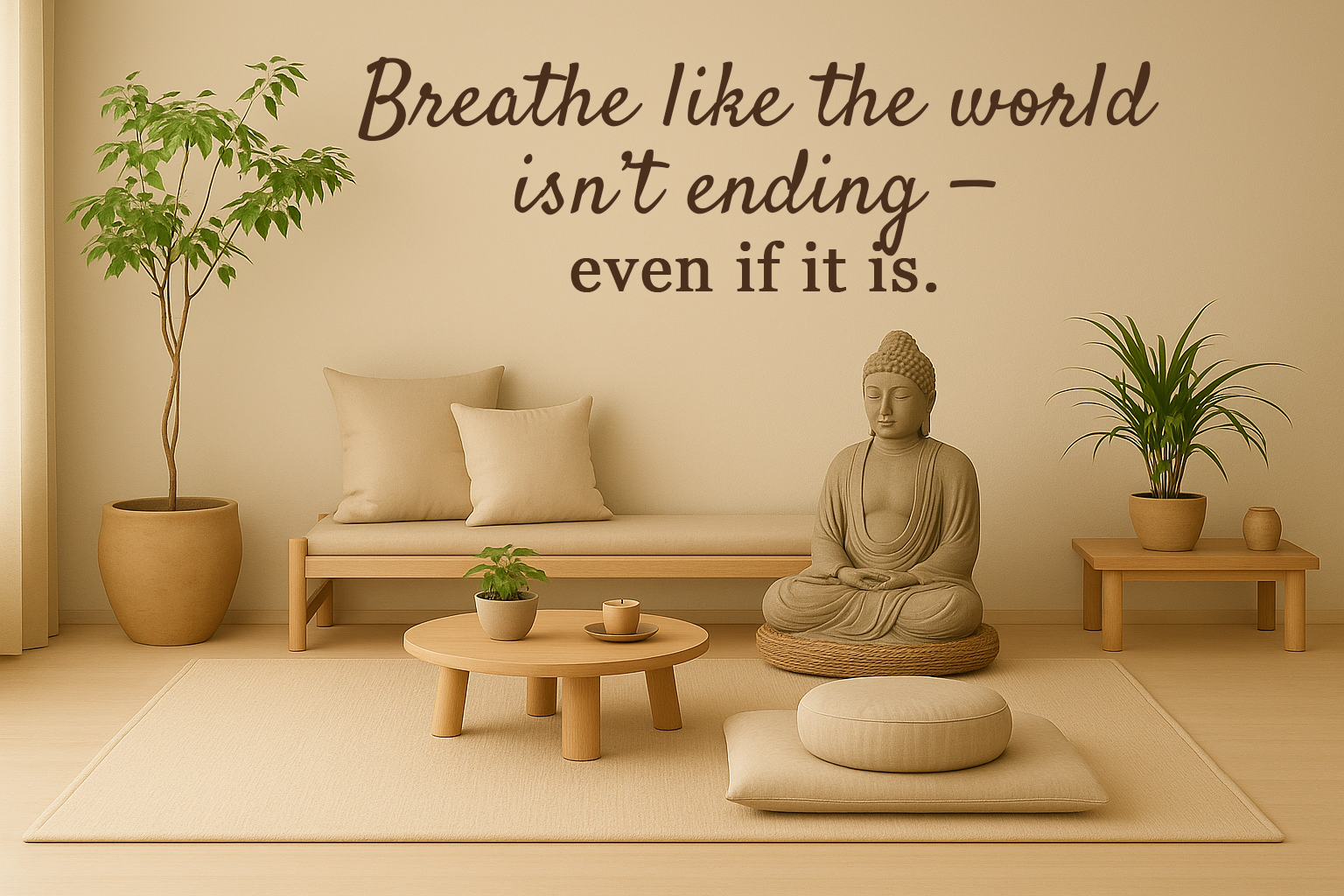 Breathe like the world isn't ending // Wall Decor