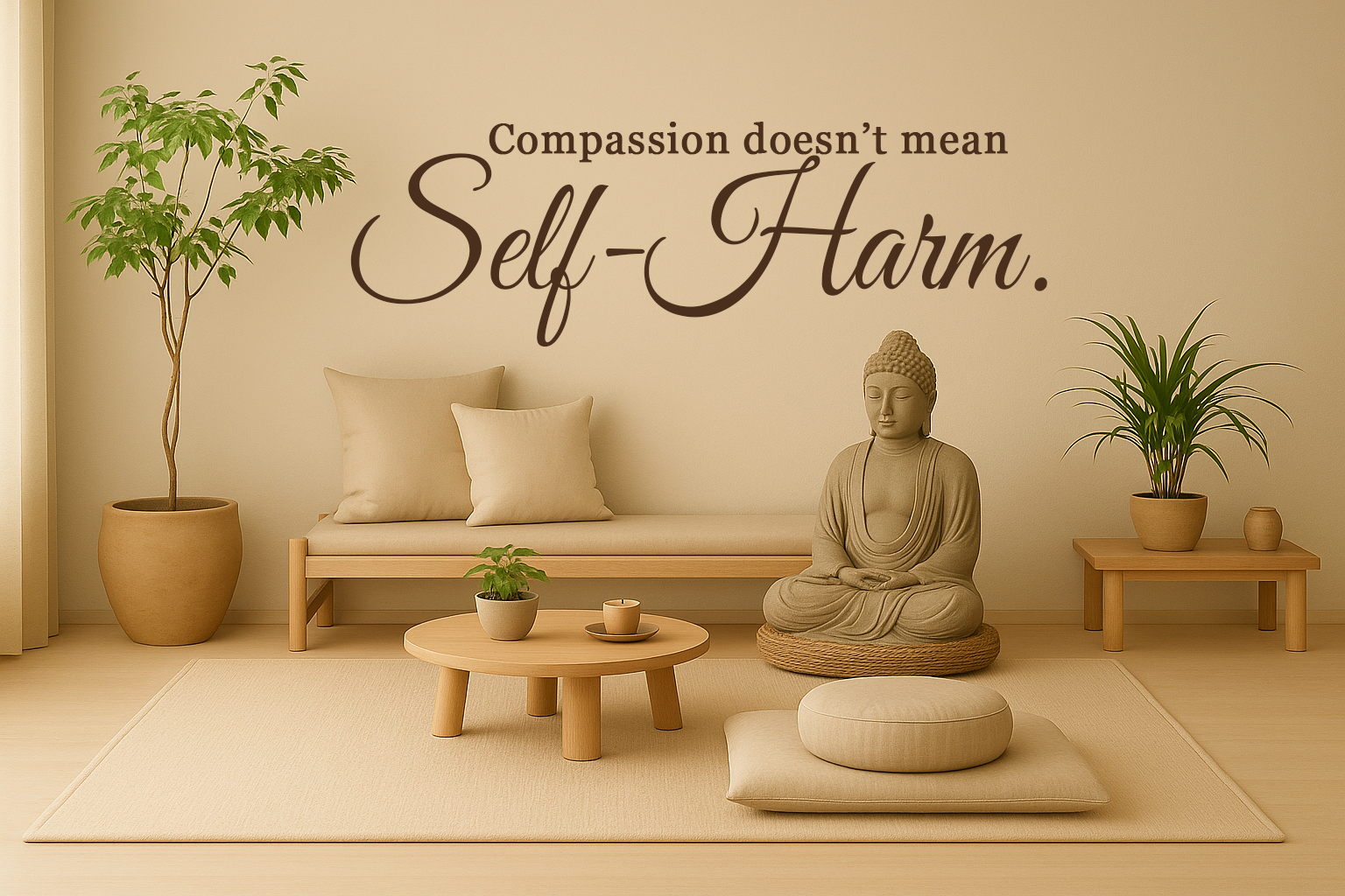 Compassion doesn't mean self-harm // Wall Decor