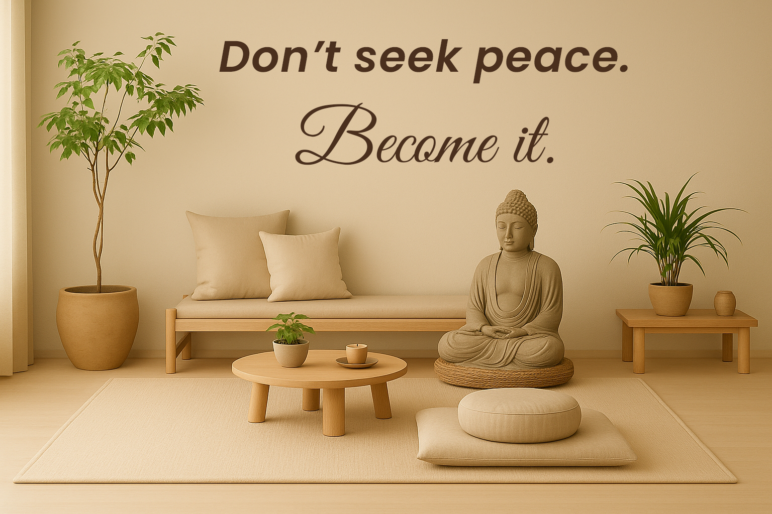 Don't seek peace, become it // Wall Decor
