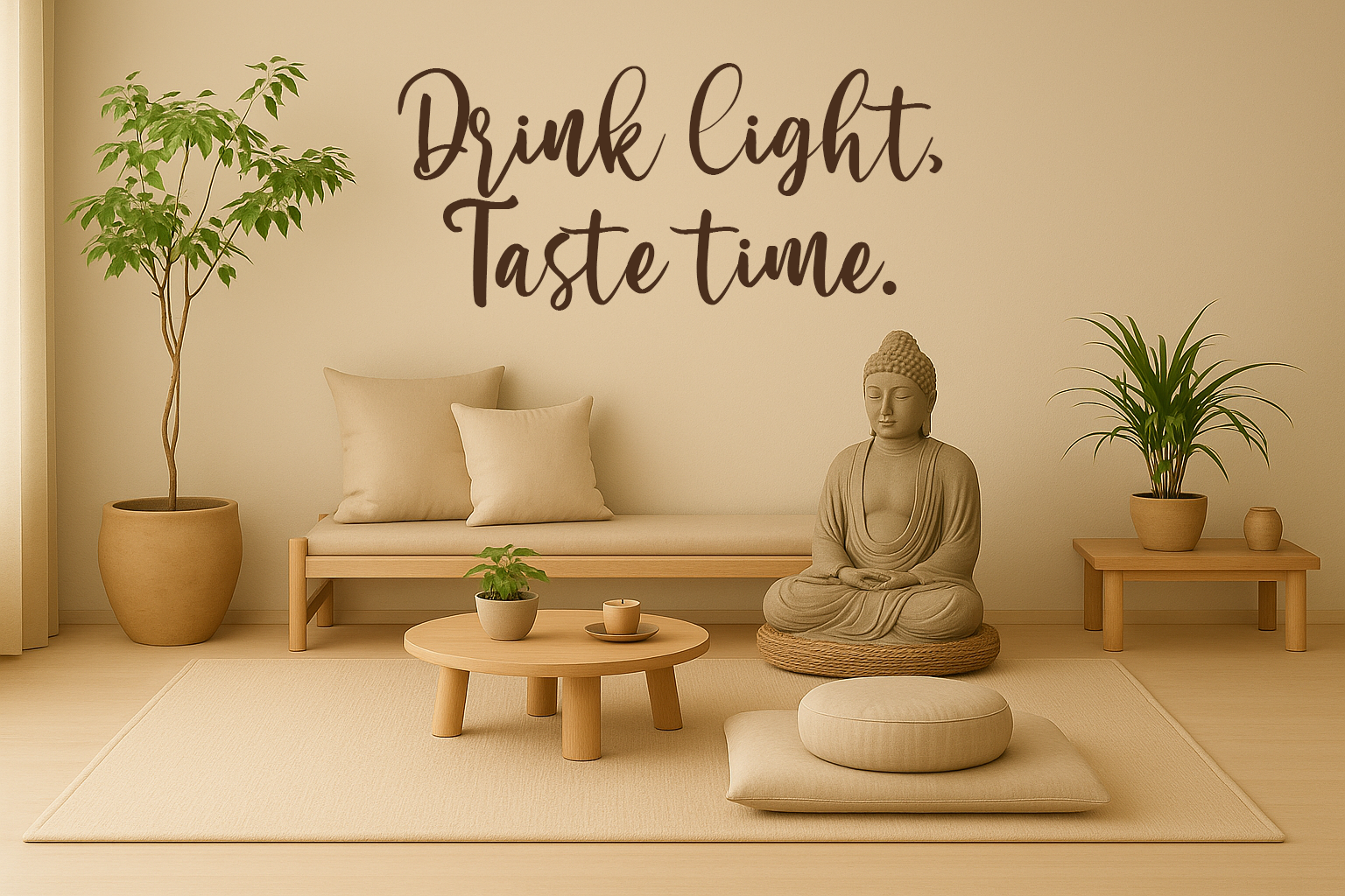 Drink light, taste time // Wall Decor