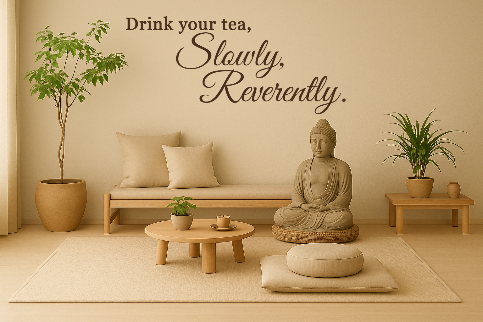 Drink your tea, slowly, reverently // Wall Decor