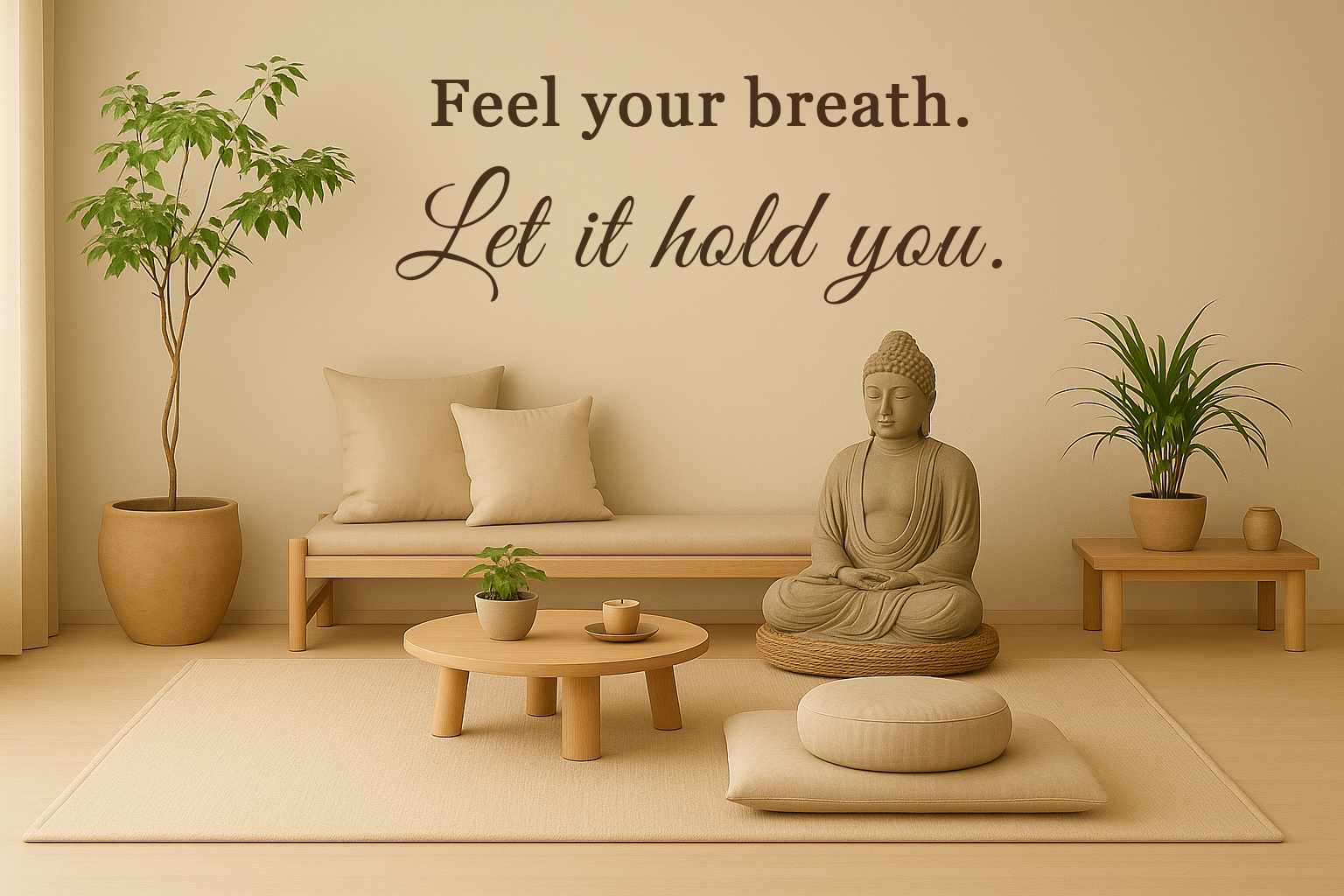 Feel your breath, let it hold you // Wall Decor