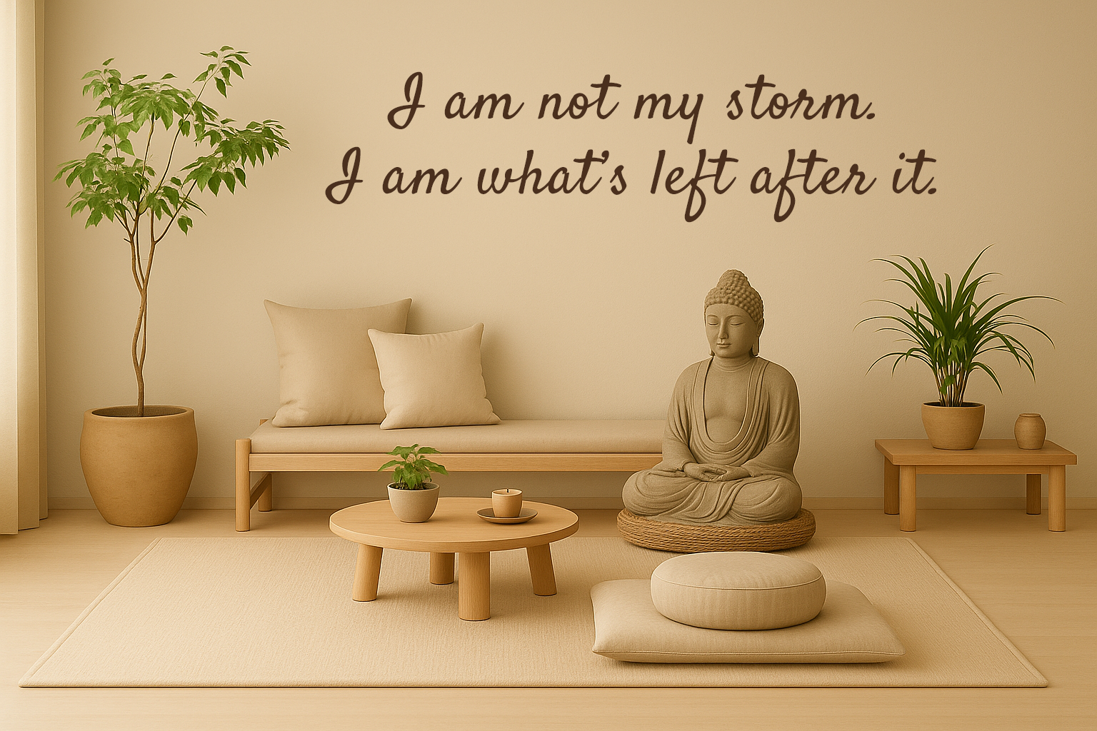 I am not my storm, I'm what's left after // Wall Decor