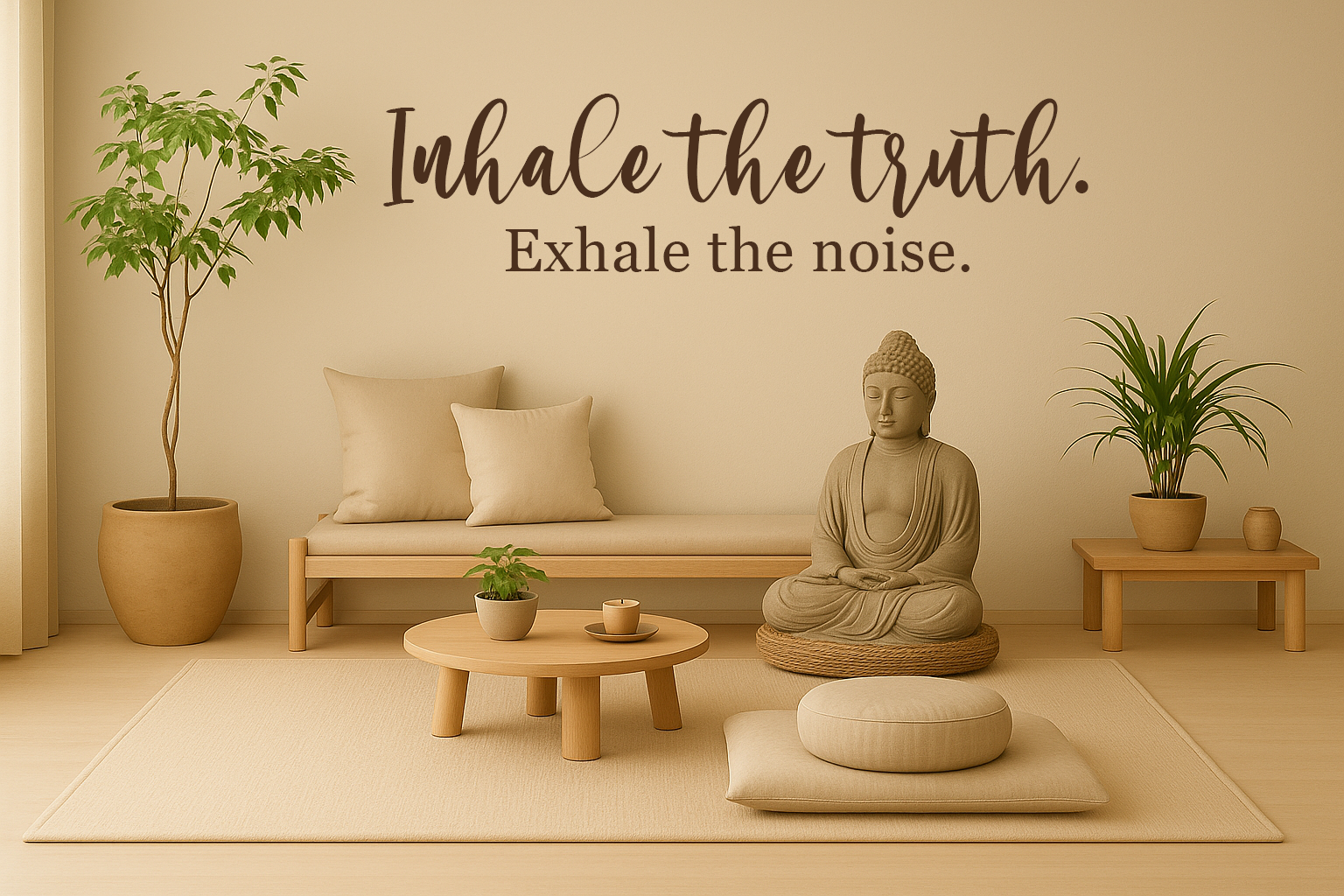 Inhale the truth, exhale the noise // Wall Decor