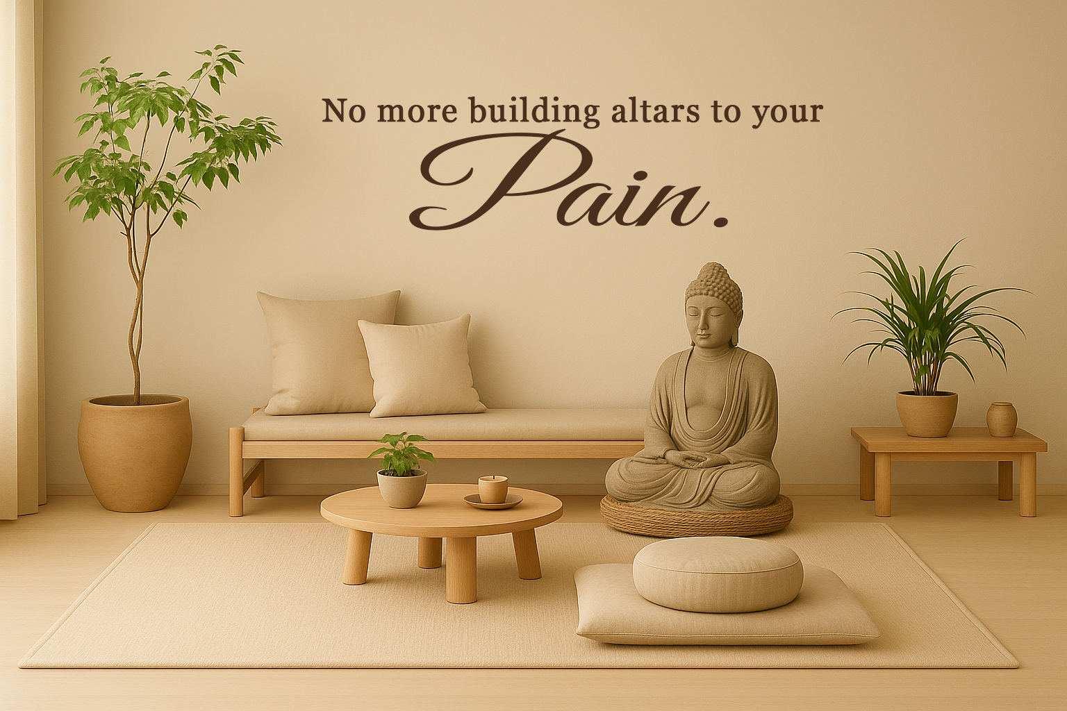 No more building altars to your pain // Wall Decor