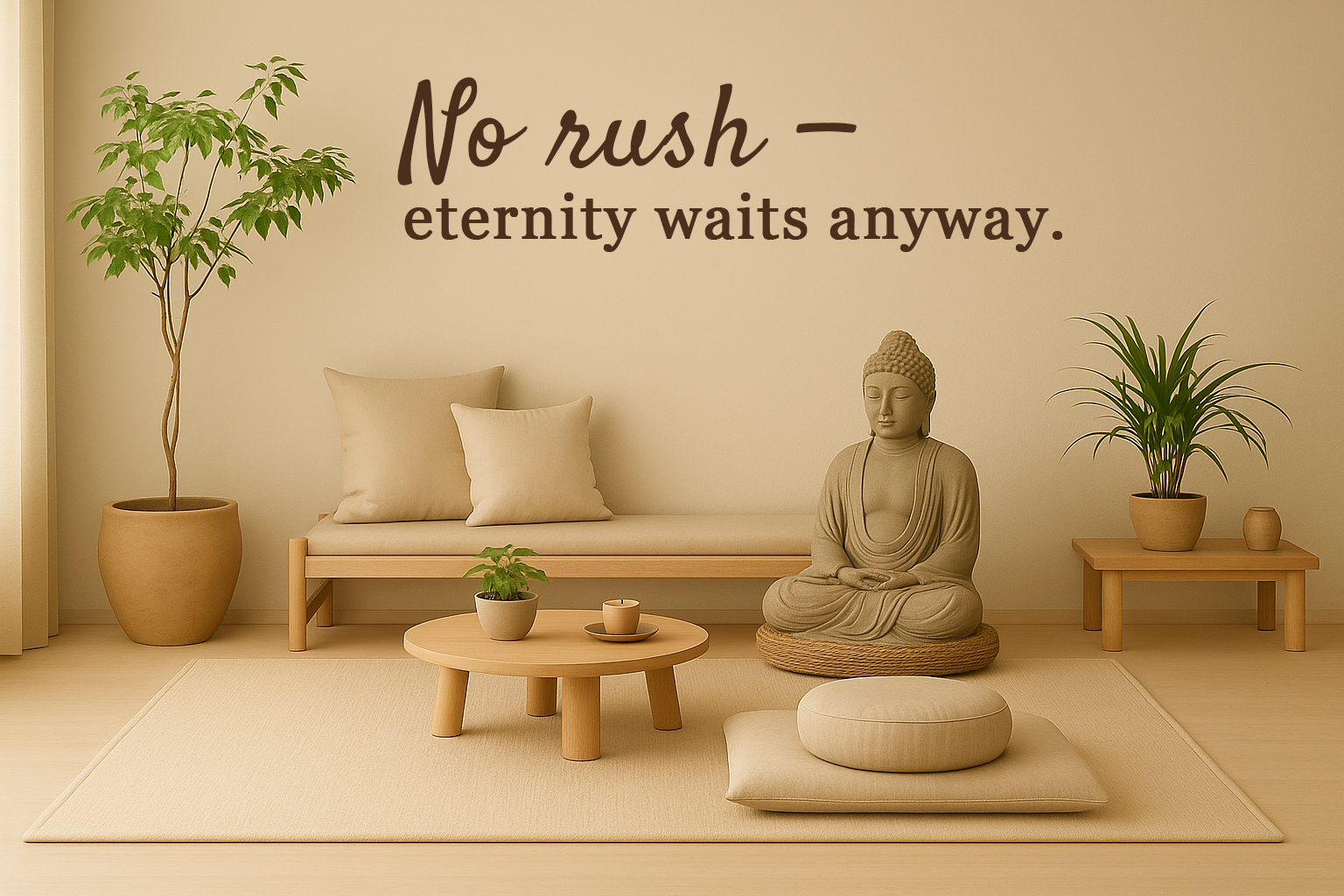No rush, eternity waits anyway // Wall Decor