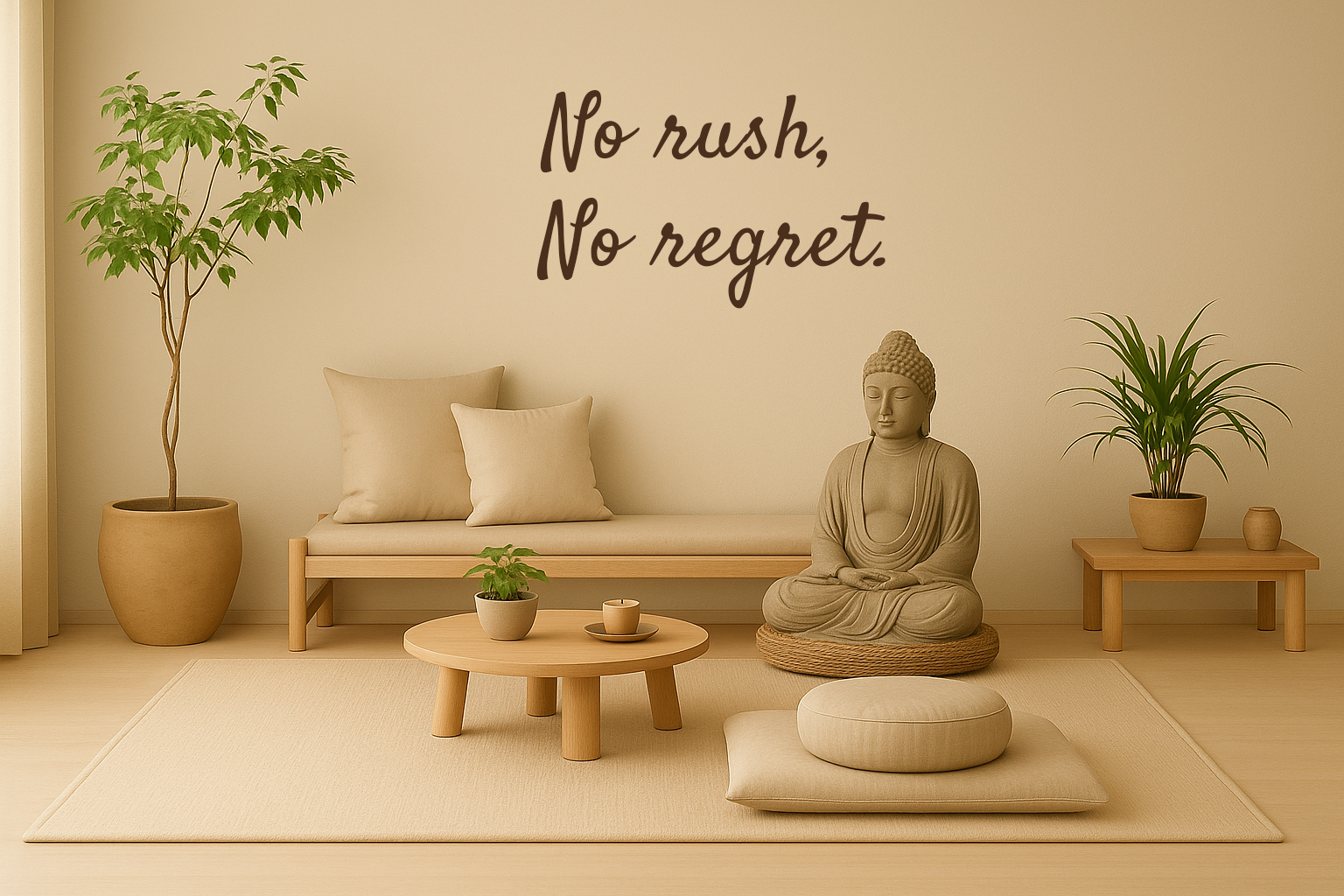No rush, no regret // Wall Decor