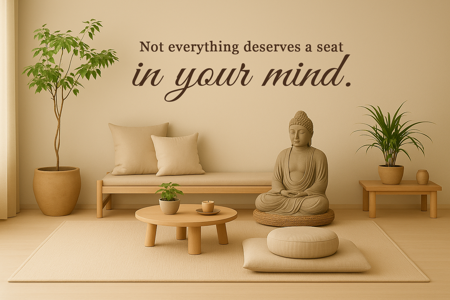 Not everything deserves a seat in your mind // Wall Decor