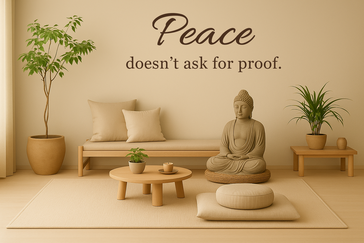 Peace doesn't ask for proof // Wall Decor