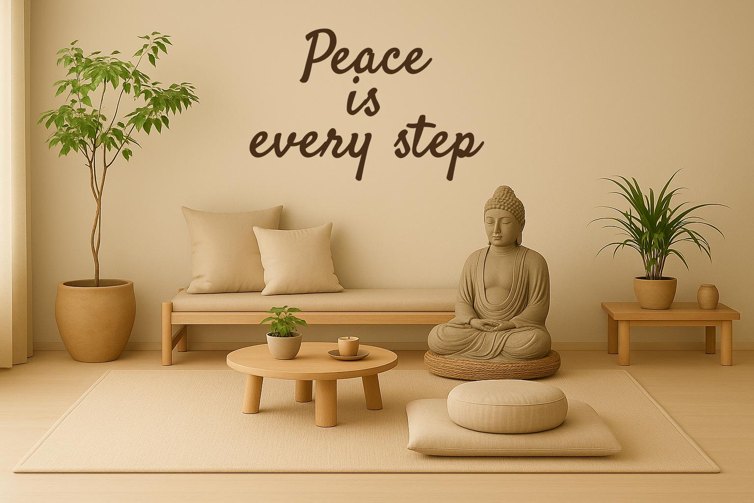 Peace is every step // Wall Decor