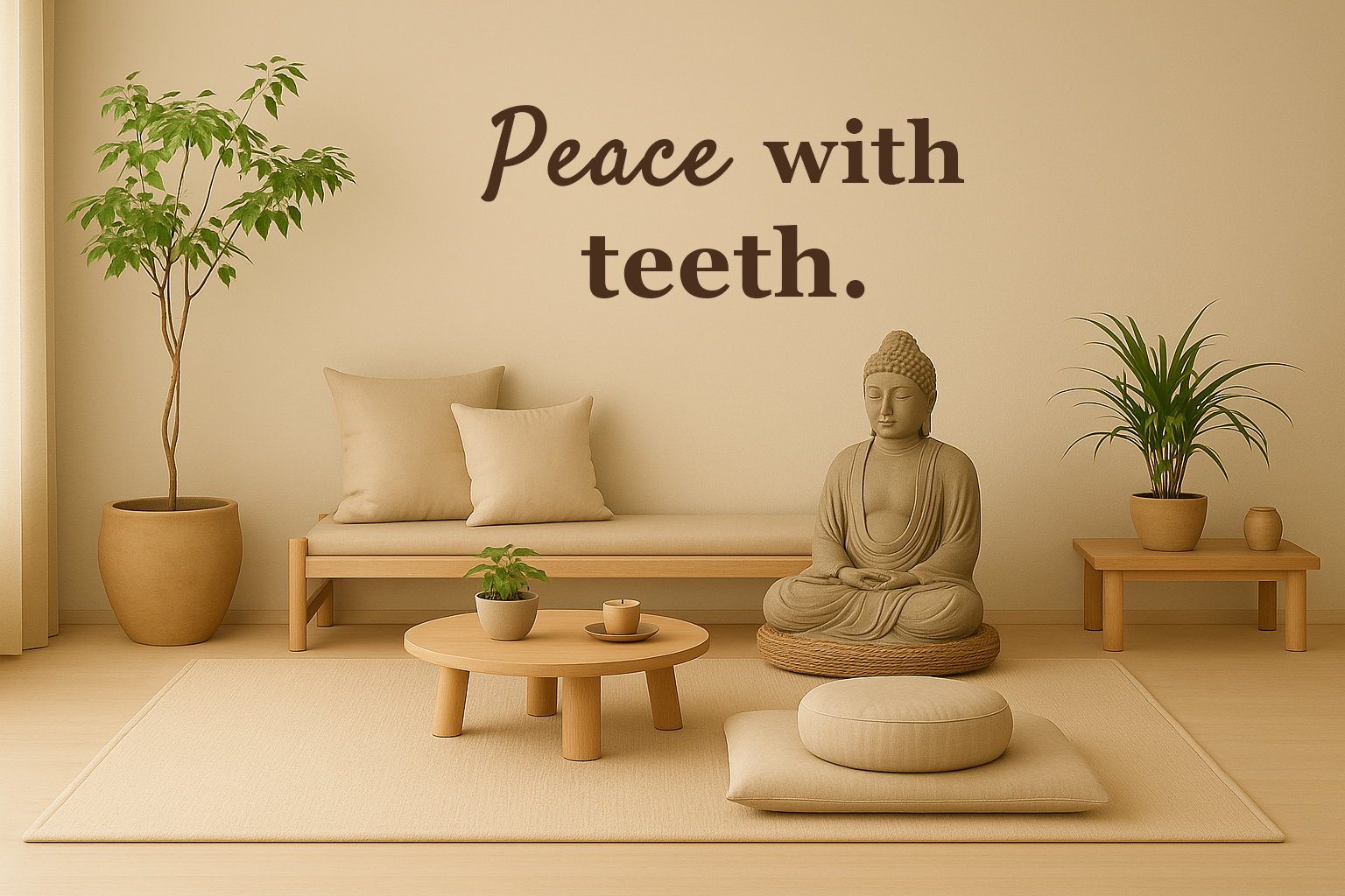 Peace with teeth // Wall Decor