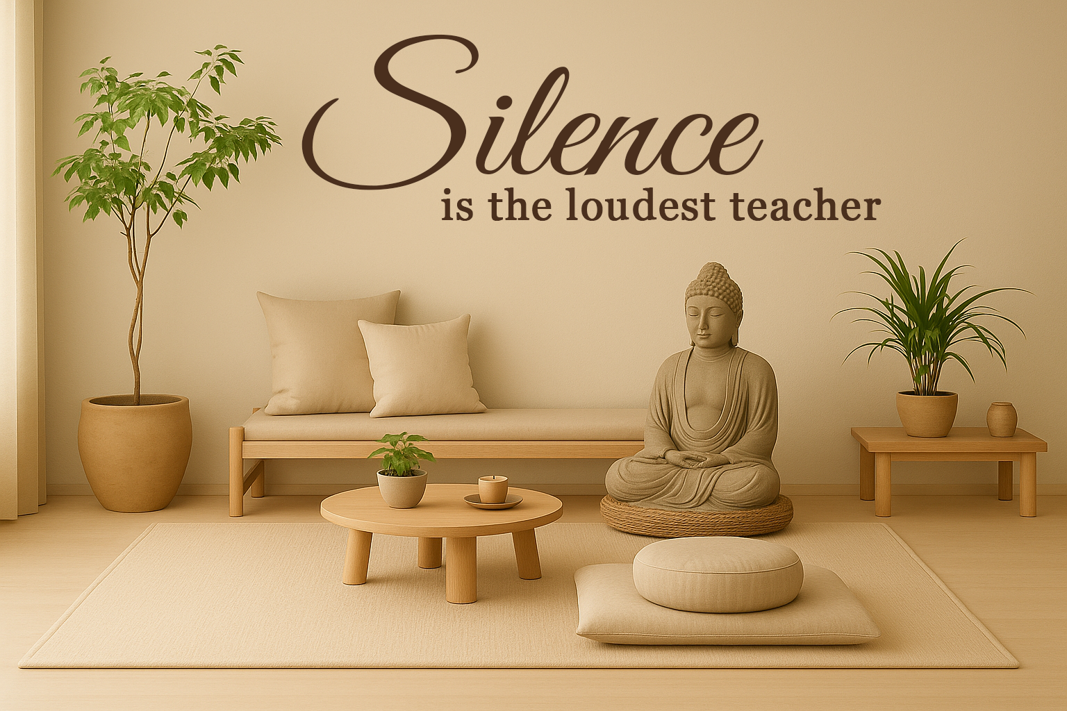 Silence is the loudest teacher // Wall Decor