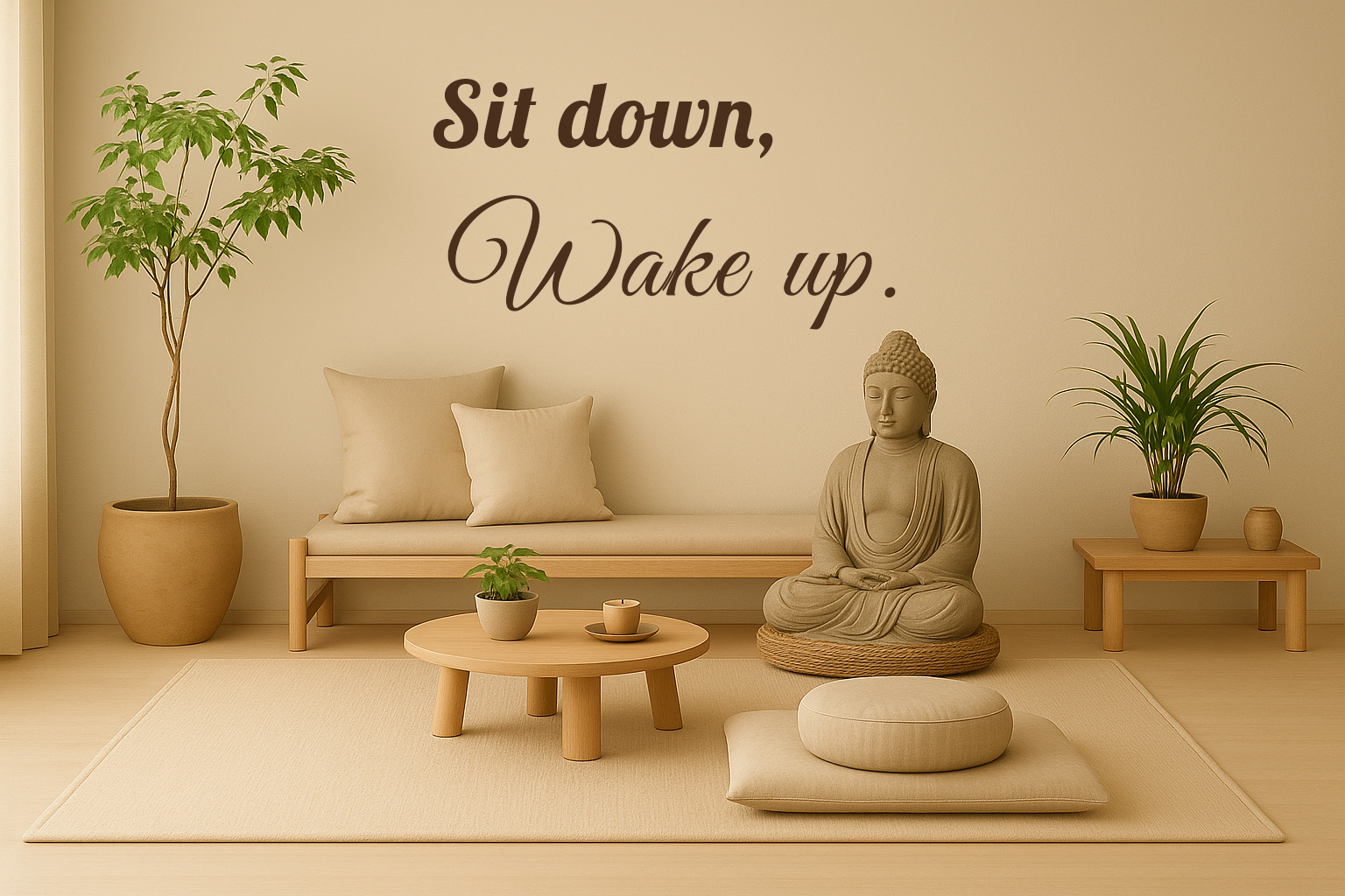 Sit down, wake up // Wall Decor