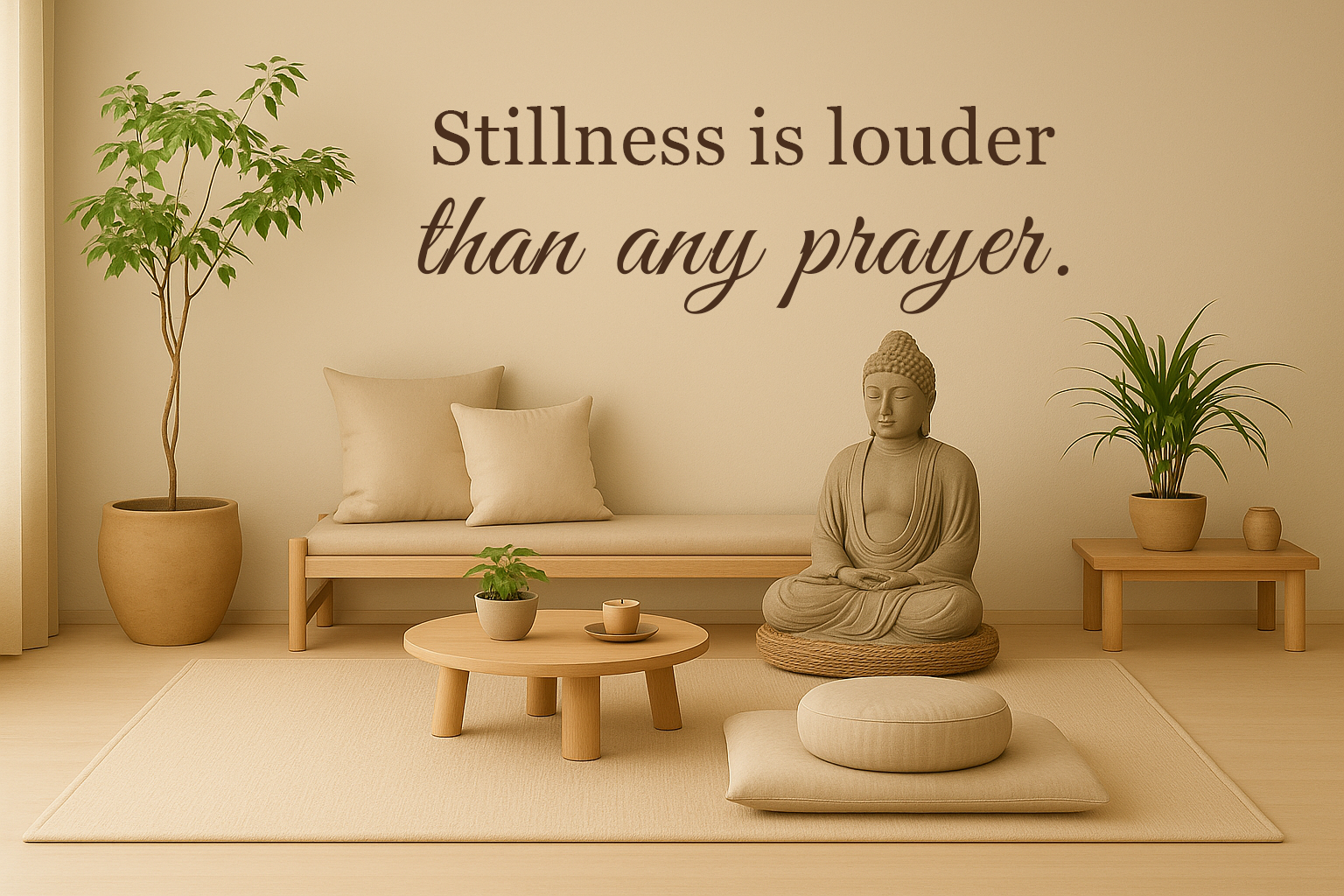 Stillness is louder than any prayer // Wall Decor