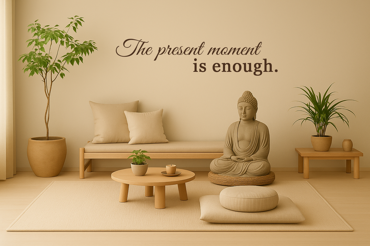 The present moment is enough // Wall Decor