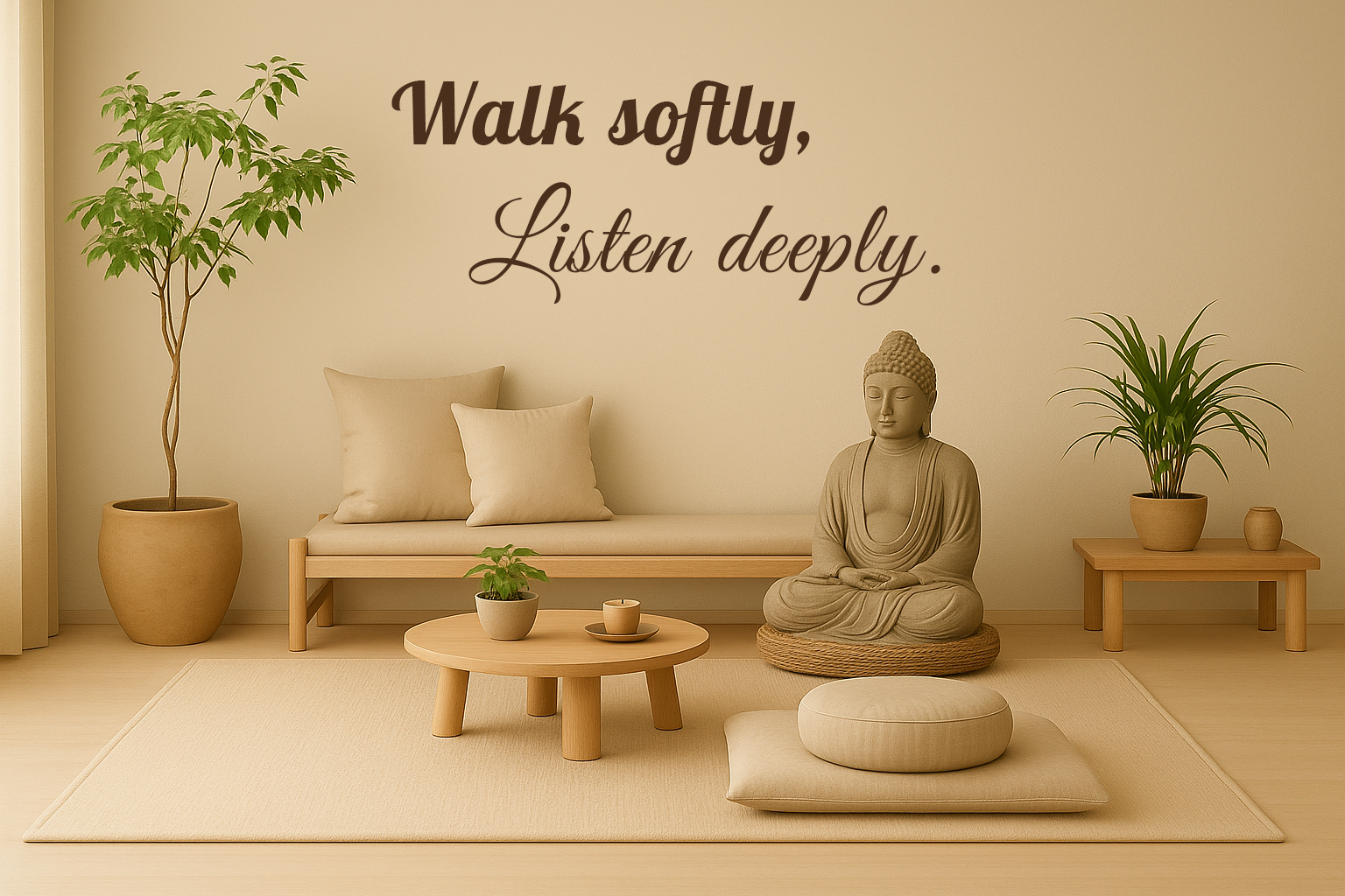 Walk softly, listen deeply // Wall Decor