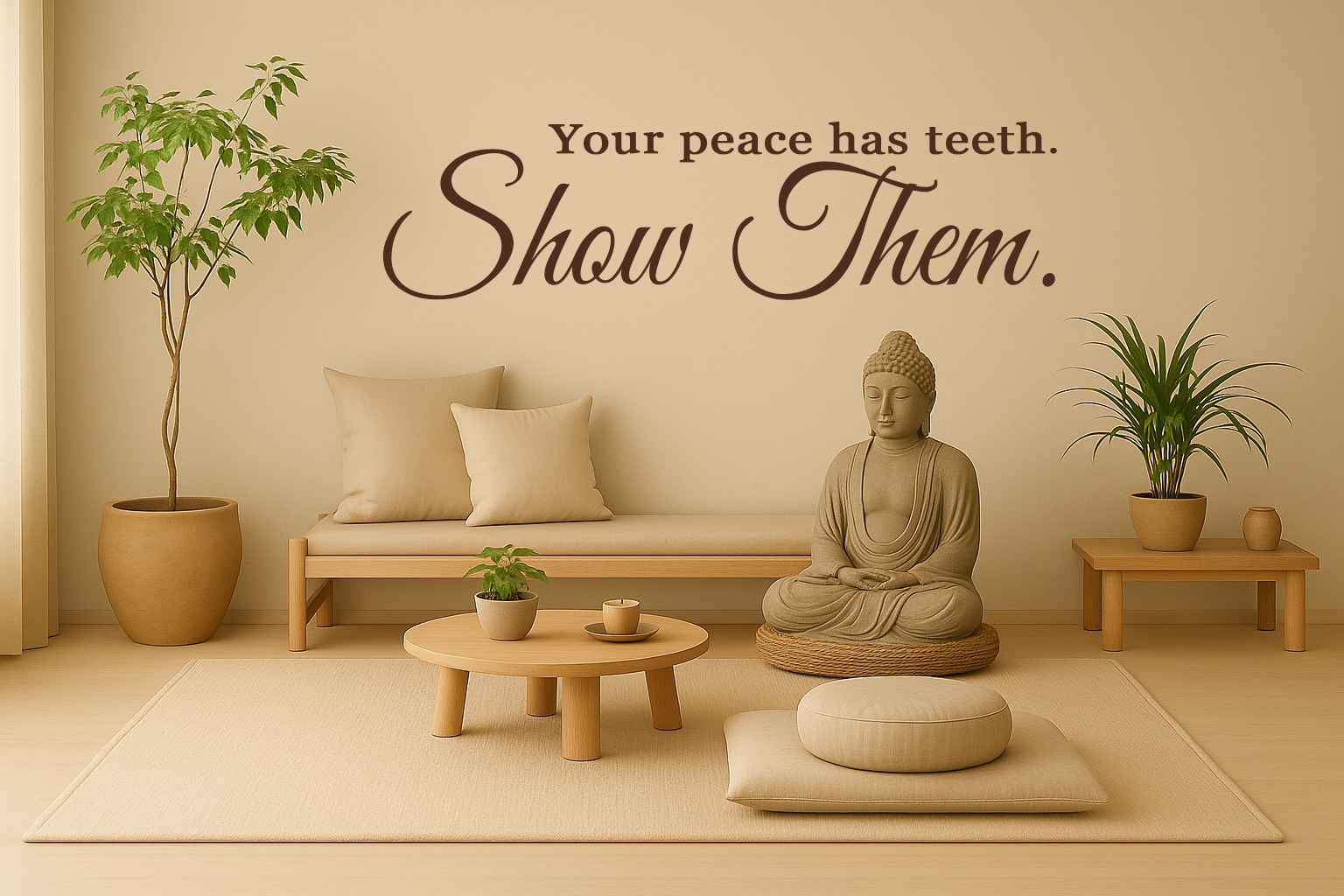 Your peace has teeth, show them // Wall Decor